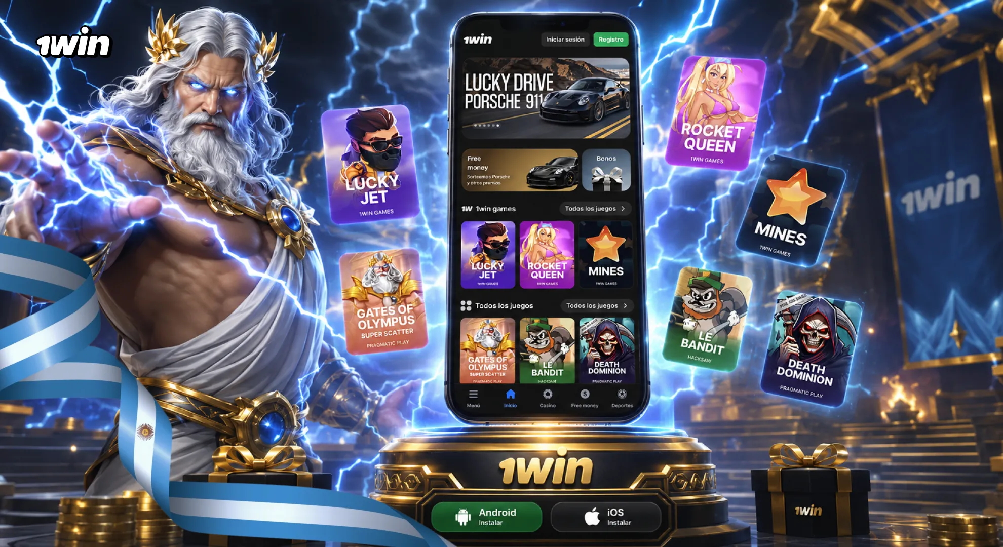 Instalación del APK de 1win para Android