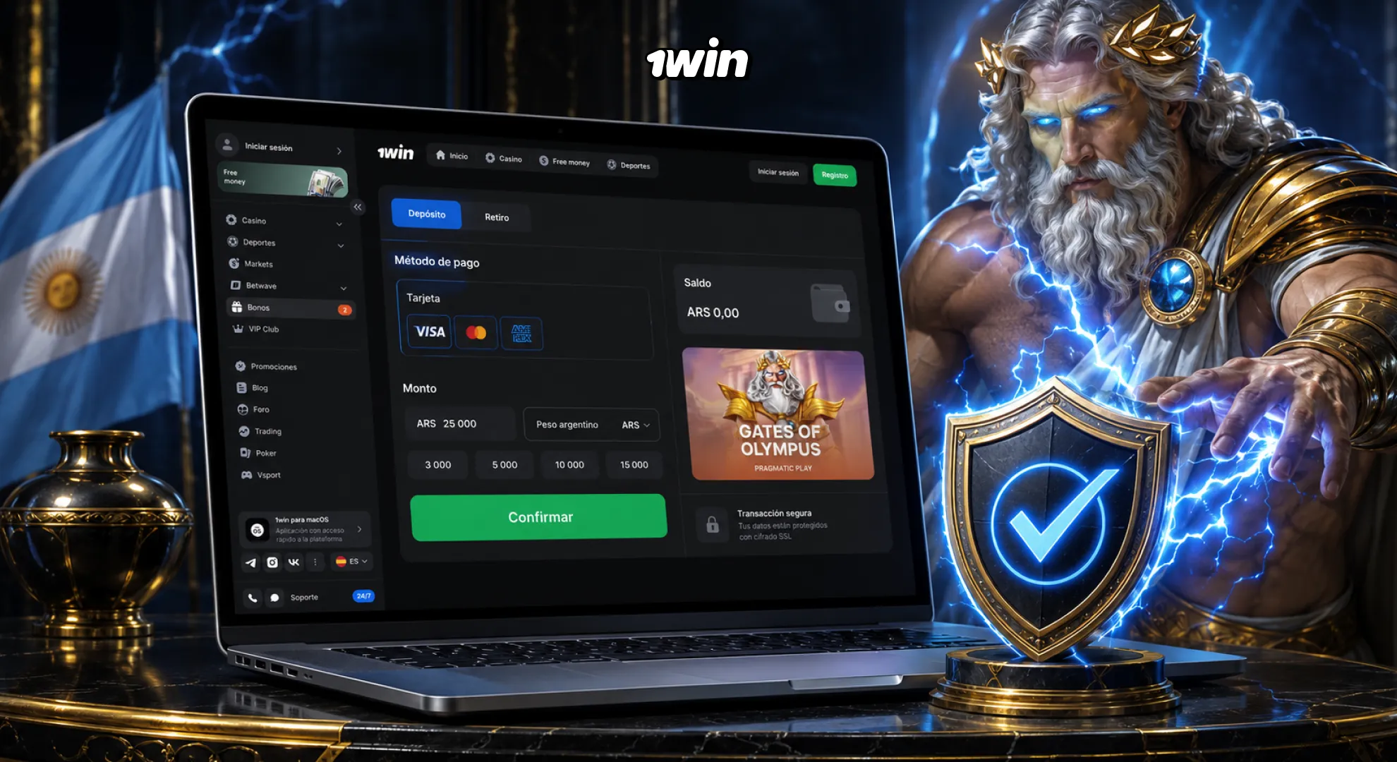 Retiros desde 1win Argentina